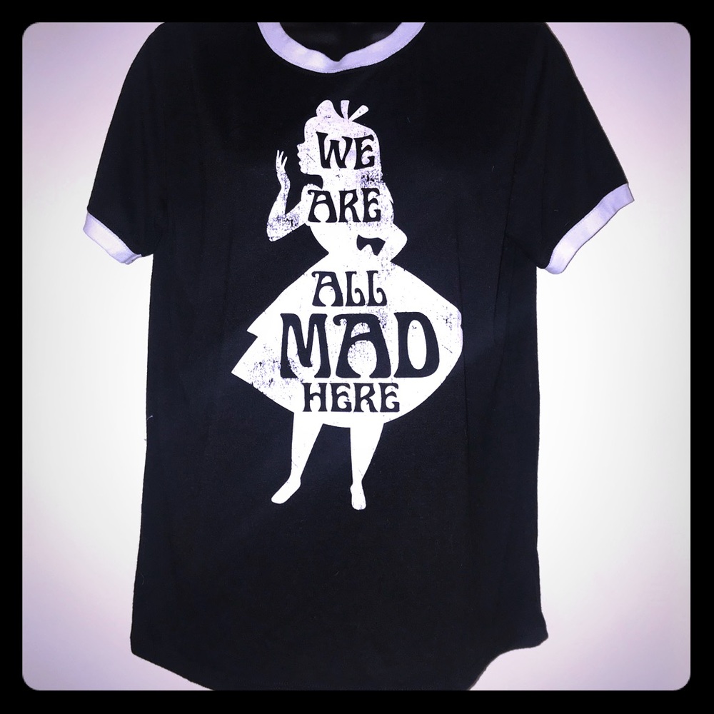 Disney’s Alice In Wonderland Black And White Tee